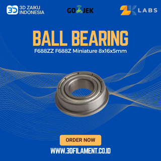 ZKLabs Ball Bearing F688ZZ F688Z Miniature 8x16x5mm Flanged Steel